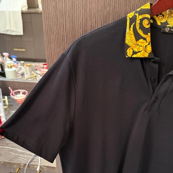 Versace Classic Black Polo Shirt brand NEW Large - Picture 6 of 16